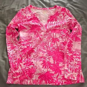 Lilly Pulitzer toile long sleeve top, barely worn!